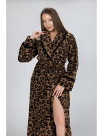 Leopard fleece robe | روب فرو ليوبارد دافئ