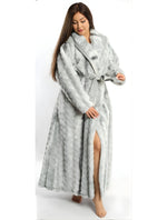 Grey winter fur robe | روب فرو شتوي جراي