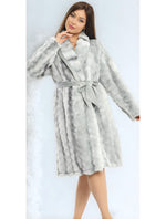 Grey short winter robe | روب شتوي قصير رمادي