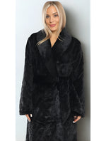 Soft short winter robe-Black| روب شتوي قصير ناعم - أسود