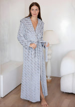 Grey polar zigzag robe