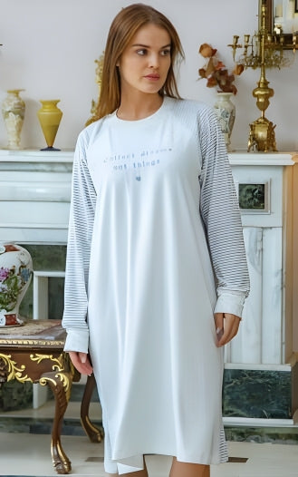 Pink/Grey velvet night shirt.