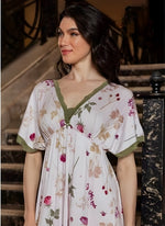 Floral summer tall dress | فستان صيفي طويل مشجّر