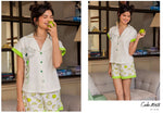 بيجامة شورت قطن بطبعة فواكه Cotton Short Pyjama with Fruit Print