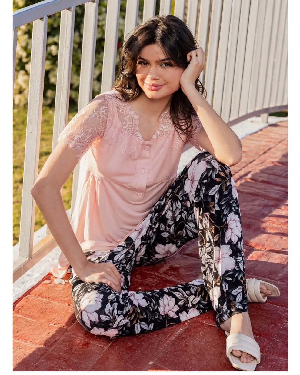 Cotton Short-Sleeve Pajama | بيجامة قطن نص كم